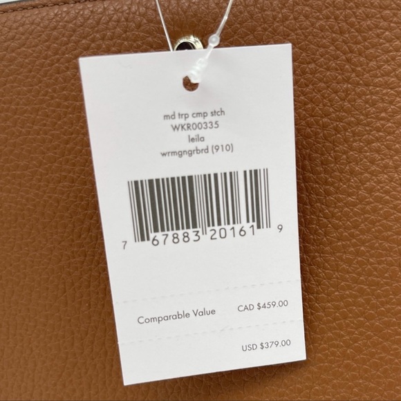 Kate Spade Medium Triple Compartment Satchel Bag Leather Brown - Picture 12 of 12